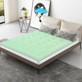 King size 3-inch Thick Green Ergonomic Breathable Air Foam Mattress Topper