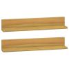 Wall Shelves 2 pcs 23.6"x3.9"x3.9" Solid Wood Teak