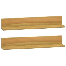 Wall Shelves 2 pcs 23.6"x3.9"x3.9" Solid Wood Teak