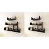 Wall Shelves 6 pcs Black