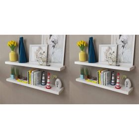 Wall Shelves 4 pcs White 39.4"