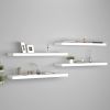 Floating Wall Shelves 4 pcs White 35.4"x9.3"x1.5" MDF