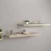 Floating Wall Shelves 2 pcs Oak 35.4"x9.3"x1.5" MDF