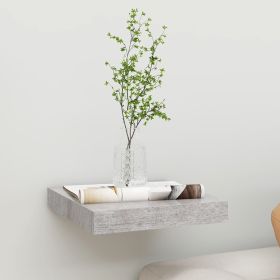 Floating Wall Shelf Concrete Gray 9.1"x9.3"x1.5" MDF