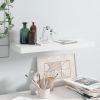 Floating Wall Shelf High Gloss White 23.6"x9.3"x1.5" MDF