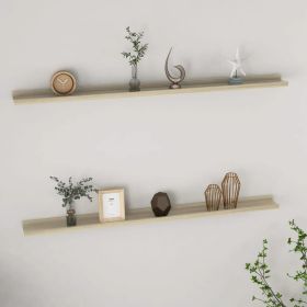 Wall Shelves 2 pcs Sonoma Oak 45.3"x3.5"x1.2"