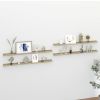 Wall Shelves 4 pcs White and Sonoma Oak 45.3"x3.5"x1.2"
