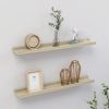 Wall Shelves 2 pcs Sonoma Oak 23.6"x3.5"x1.2"
