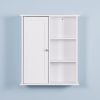 Wall Mount Medicine Cabinet with a Door;  Wooden Bathroom Storage Cabinet with Adjustable Shelf