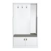 ACME Buck II Hall Tree in White High Gloss Finish AC01030