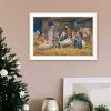 Trendy Decor 4U The Greatest Gift of All - The Birth of Christ White Framed Wall Art for Living Room, Nativity Wall Art Print for Home Decor