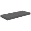 Floating Wall Shelf High Gloss Gray 23.6"x9.3"x1.5" MDF