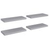 Floating Wall Shelves 4 pcs Gray 23.6"x9.3"x1.5" MDF