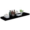Floating Wall Shelf High Gloss Black 35.4"x9.3"x1.5" MDF