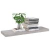 Floating Wall Shelf Concrete Gray 31.5"x9.3"x1.5" MDF