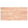 Wall Shelf Light Brown 47.2"x23.6"x(0.8"-1.6") Treated Solid Wood Oak