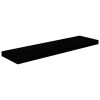 Floating Wall Shelf High Gloss Black 35.4"x9.3"x1.5" MDF