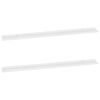 Wall Shelves 2 pcs High Gloss White 45.3"x3.5"x1.2"