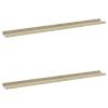 Wall Shelves 2 pcs White and Sonoma Oak 39.4"x3.5"x1.2"