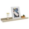 Wall Shelves 4 pcs White and Sonoma Oak 15.7"x3.5"x1.2"