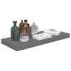 Floating Wall Shelves 4 pcs High Gloss Gray 23.6"x9.3"x1.5" MDF