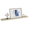 Wall Shelves 2 pcs White and Sonoma Oak 31.5"x3.5"x1.2"