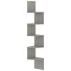 Wall Corner Shelf Concrete Gray 7.5"x7.5"x48.4" Engineered Wood