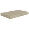Floating Wall Shelf Oak 15.7"x9.1"x1.5" MDF