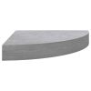Wall Corner Shelf Concrete Gray 13.7"x13.7"x1.4" MDF