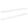 Floating Wall Shelves 4 pcs High Gloss White 35.4"x9.3"x1.5" MDF