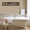 "Country Bath Shelf" By Pam Britton, Printed Wall Art, Ready To Hang Framed Poster, Black Frame