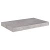 Floating Wall Shelf Concrete Gray 19.7"x9.1"x1.5" MDF