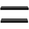 Floating Wall Shelves 2 pcs Black 23.6"x7.9"x1.5"