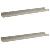 Wall Shelves 2 pcs Concrete Gray 23.6"x3.5"x1.2"