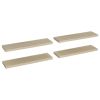 Floating Wall Shelves 4 pcs Oak 35.4"x9.3"x1.5" MDF