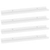 Wall Shelves 4 pcs White 23.6"x3.5"x1.2"