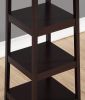 Vassen Coat Rack w/ 3-Tier Storage Shelves in Espresso Finish