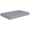 Floating Wall Shelf Gray 15.7"x9.1"x1.5" MDF