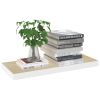 Floating Wall Shelf Oak and White 23.6"x9.3"x1.5" MDF