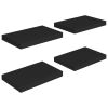 Floating Wall Shelves 4 pcs Black 15.7"x9.1"x1.5" MDF