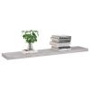 Floating Wall Shelf Concrete Gray 47.2"x9.3"x1.5" MDF