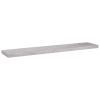 Floating Wall Shelf Concrete Gray 47.2"x9.3"x1.5" MDF