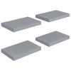 Floating Wall Shelves 4 pcs Gray 15.7"x9.1"x1.5" MDF
