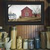 "The Quilt Barn" By Billy Jacobs, Printed Wall Art, Ready To Hang Framed Poster, Black Frame