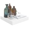 Floating Wall Shelf High Gloss White 9.1"x9.3"x1.5" MDF