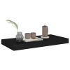 Floating Wall Shelf Black 19.7"x9.1"x1.5" MDF