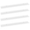 Wall Shelves 4 pcs White 31.5"x3.5"x1.2"