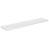 Floating Wall Shelves 2 pcs High Gloss White 47.2"x9.3"x1.5" MDF