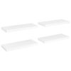 Floating Wall Shelves 4 pcs White 23.6"x9.3"x1.5" MDF