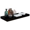 Floating Wall Shelf High Gloss Black 23.6"x9.3"x1.5" MDF